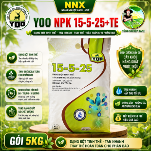 PHÂN BÓN NPK 15-5-25+TE GÓI 5KG - NUÔI TRÁI NẶNG KÝ