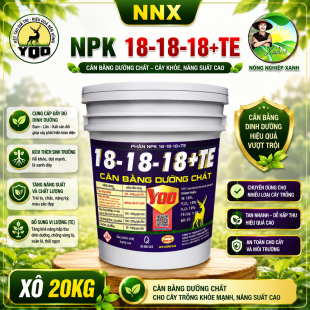 NPK 18-18-18+TE  XÔ 20KG| PHÂN BÓN HỖN HỢP - CÂN BẰNG DƯỠNG CHẤT - TIẾT KIỆM CHI PHÍ